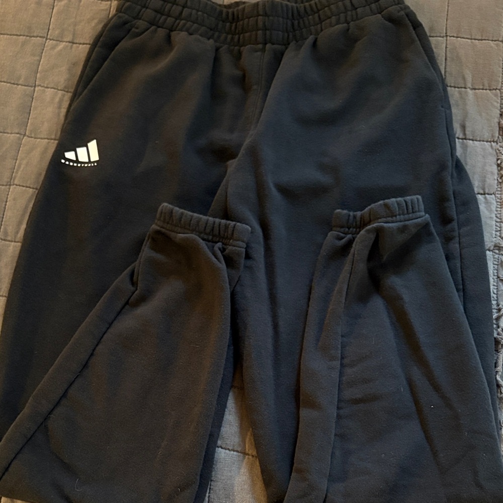 Adidas black basketball Joggers